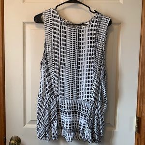 Fitted peplum tank top